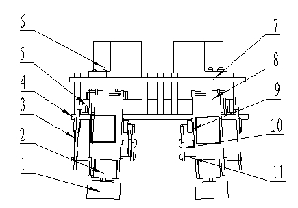 Robot with wheel legs