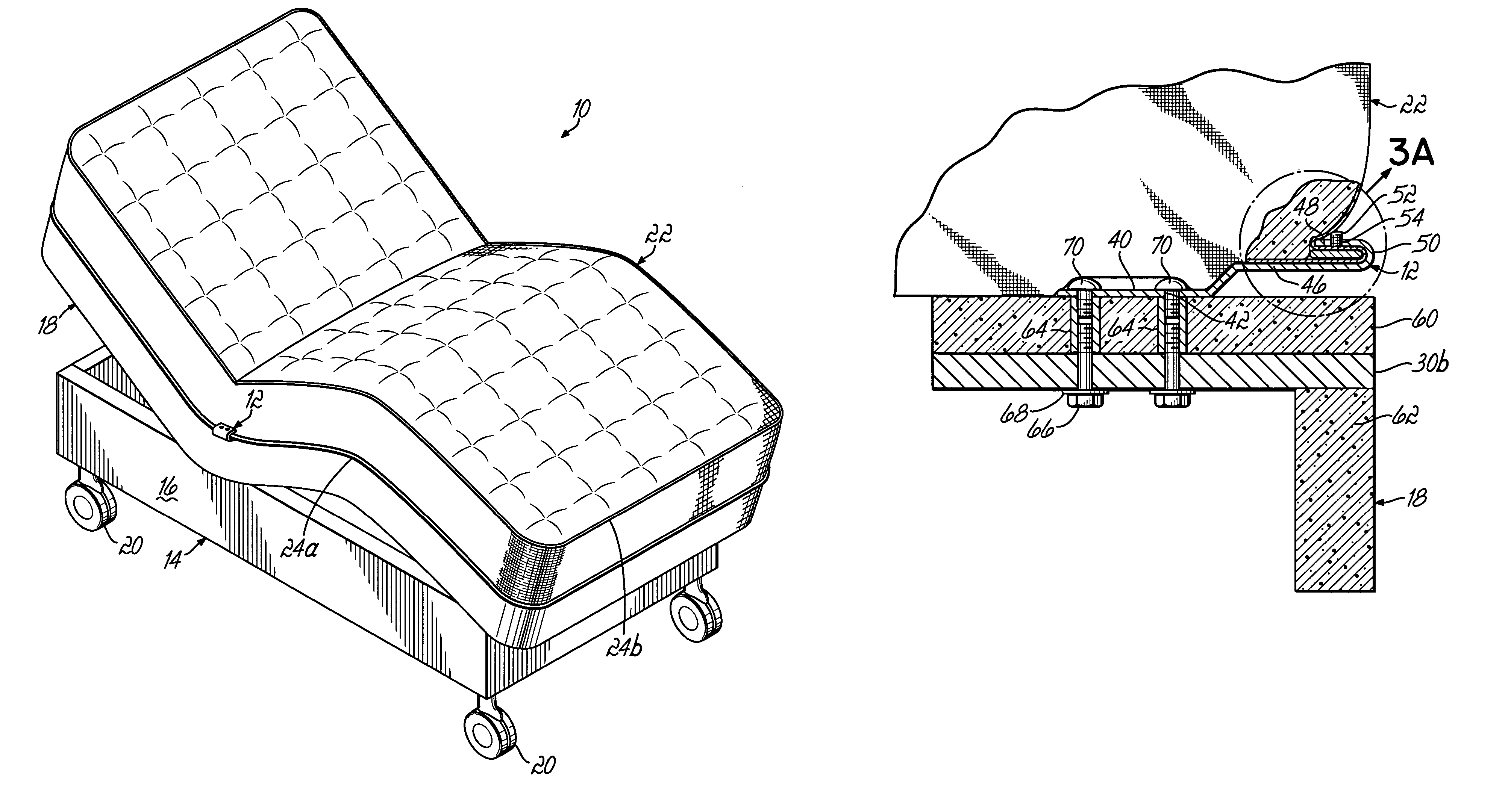 Mattress retainer bracket