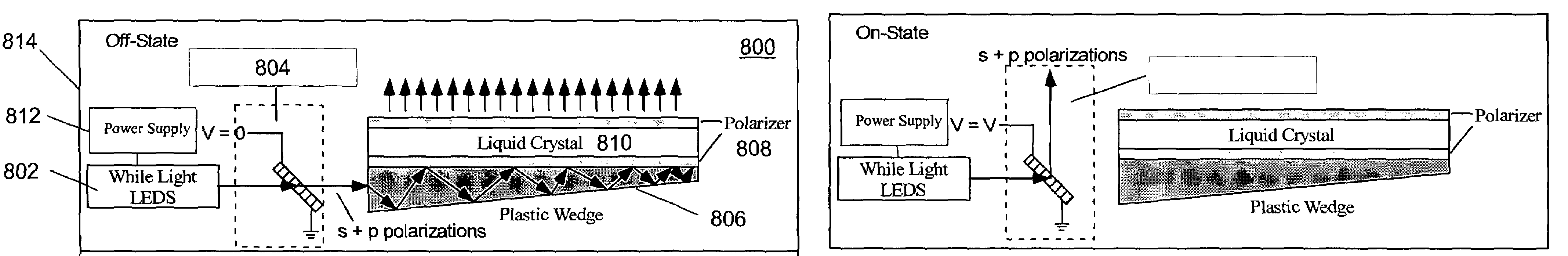 Optical switching device using holographic polymer dispersed liquid crystals