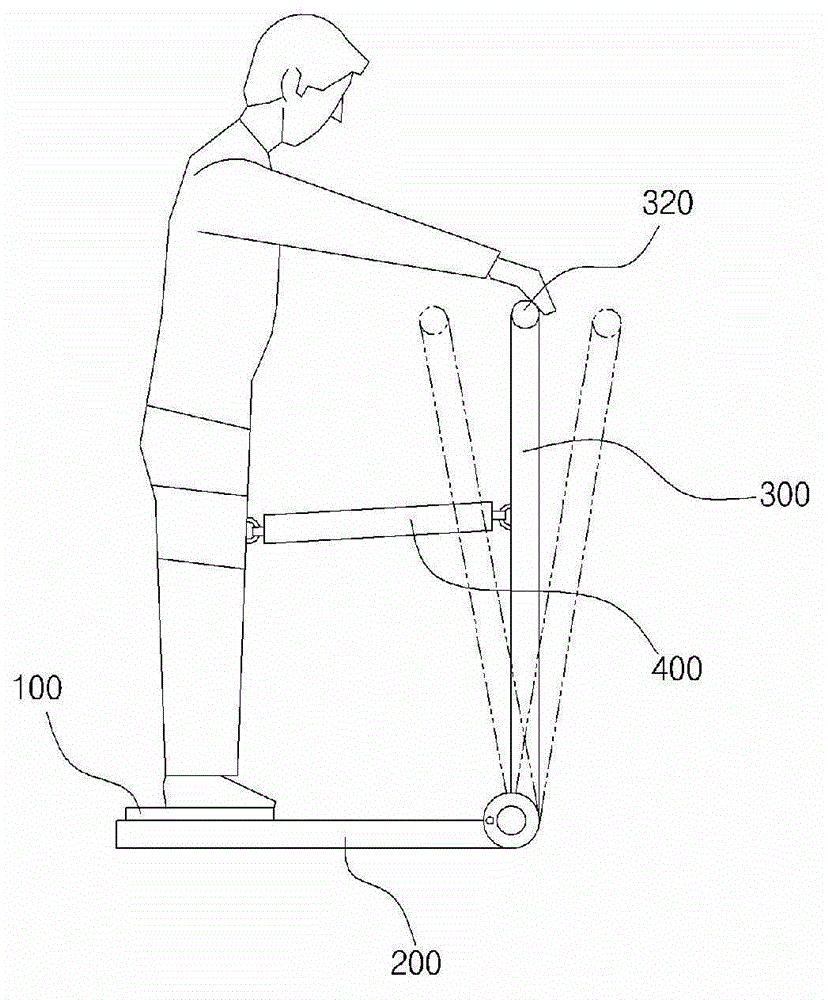 Exercise apparatus enabling a hip-up exercise to be performed