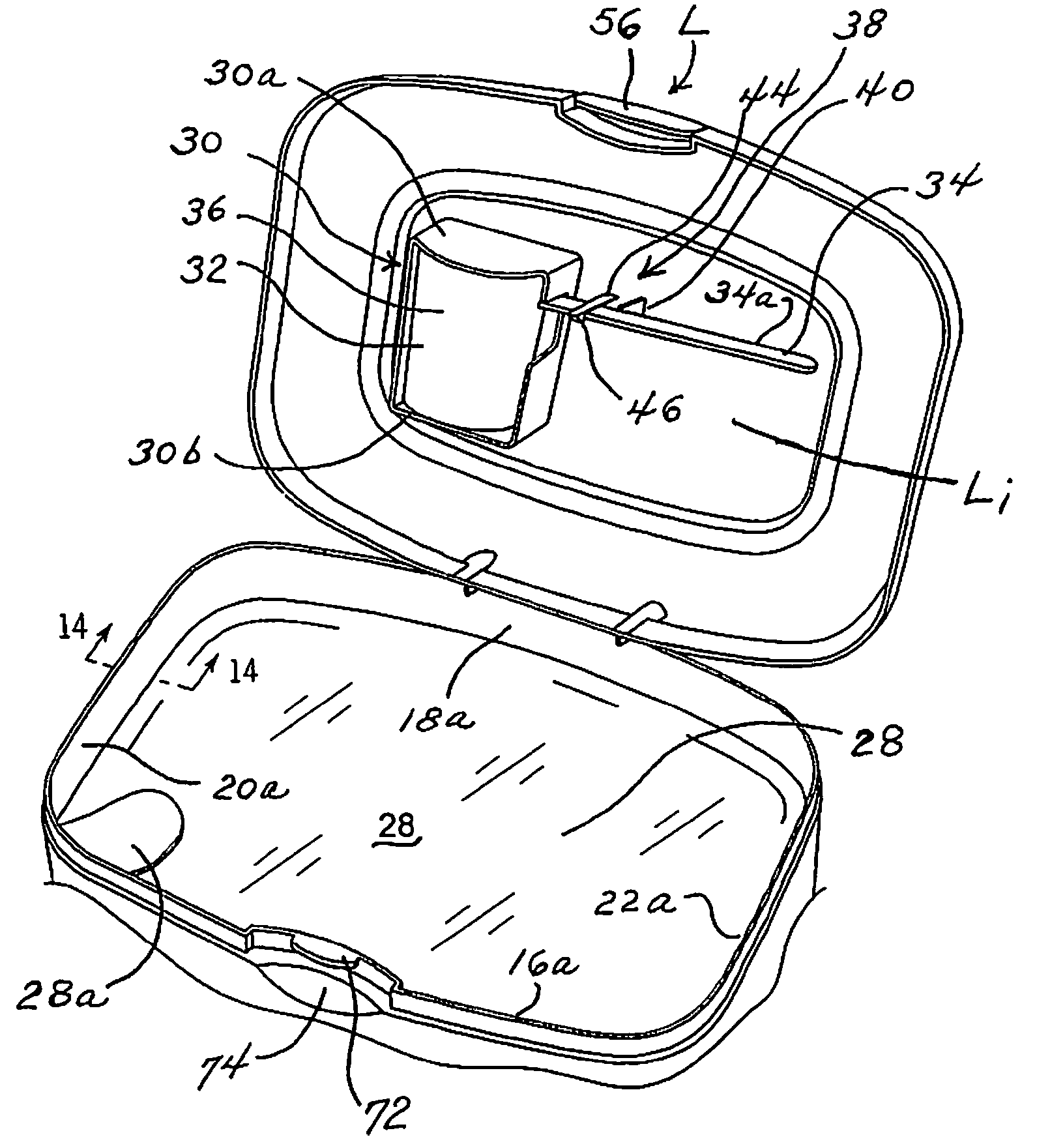 Container and collar with attaching means