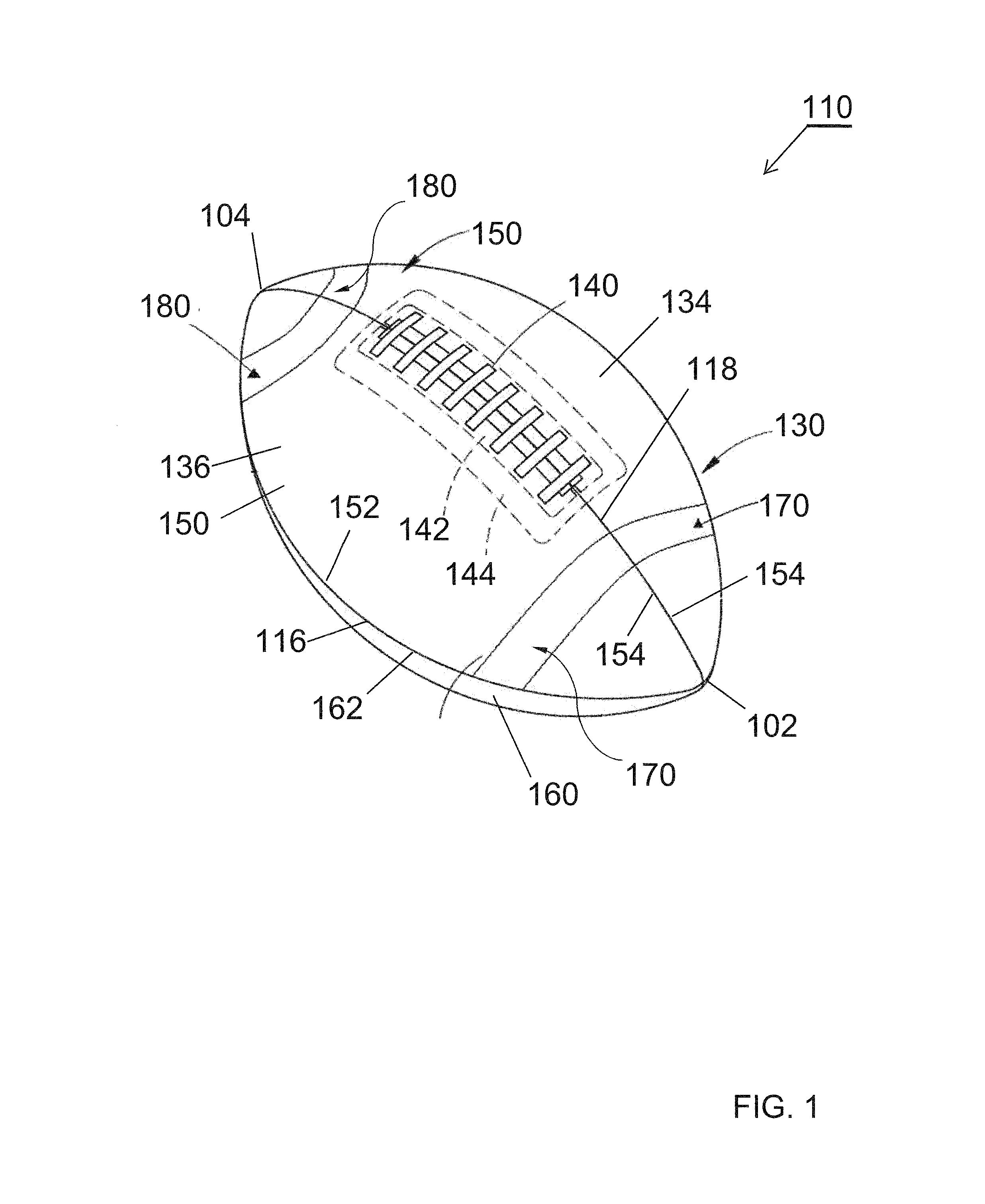 Game ball with grip zones