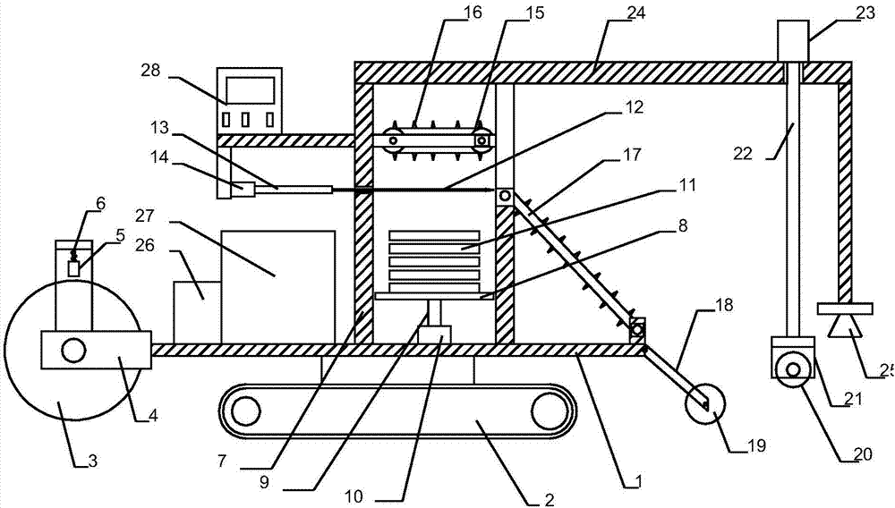 Efficient mechanical laying device for block-shaped turf