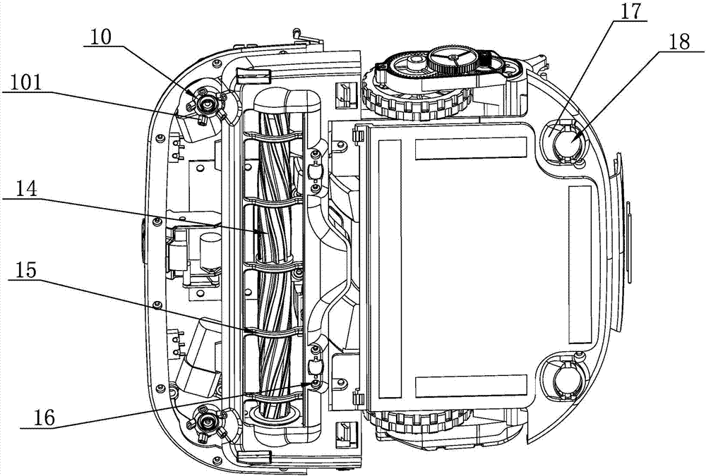 Base of intelligent floor mopping robot