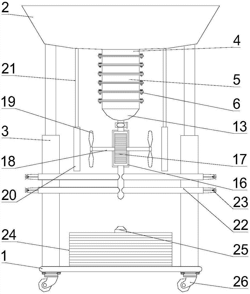 Watering device by recovery and utilization of rainwater for garden plants