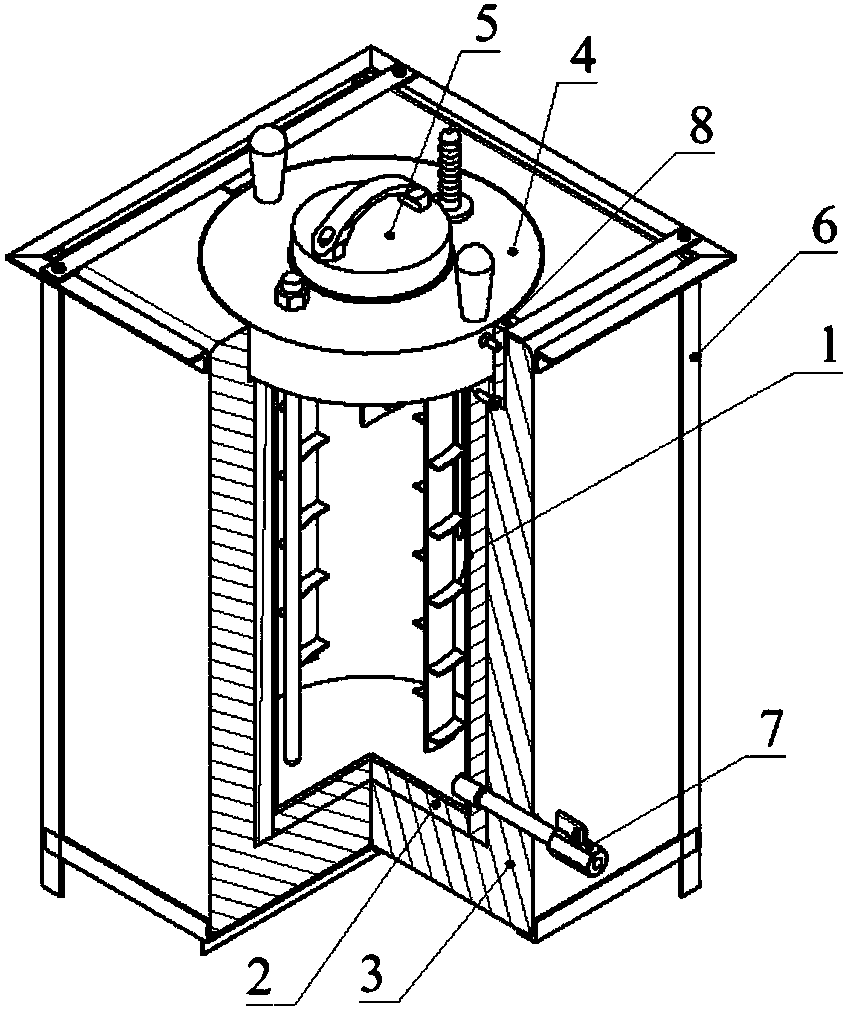 Low-temperature box for middle-size and large-size test pieces