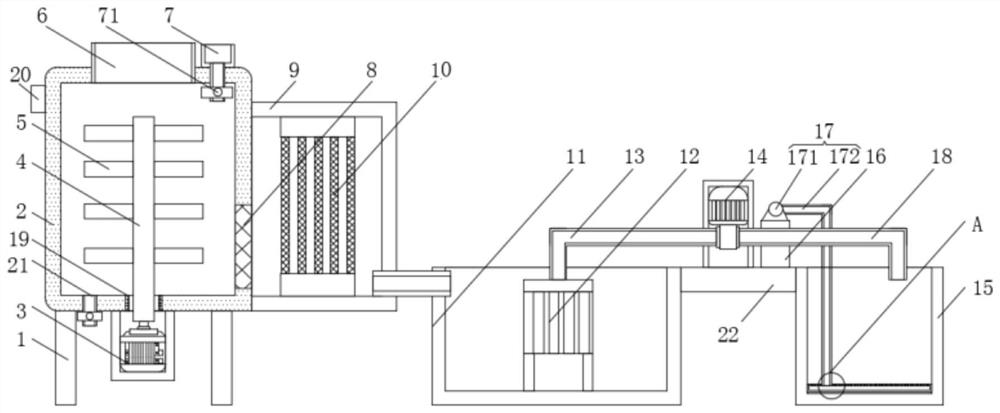 Energy-saving circulating device for coking sewage treatment