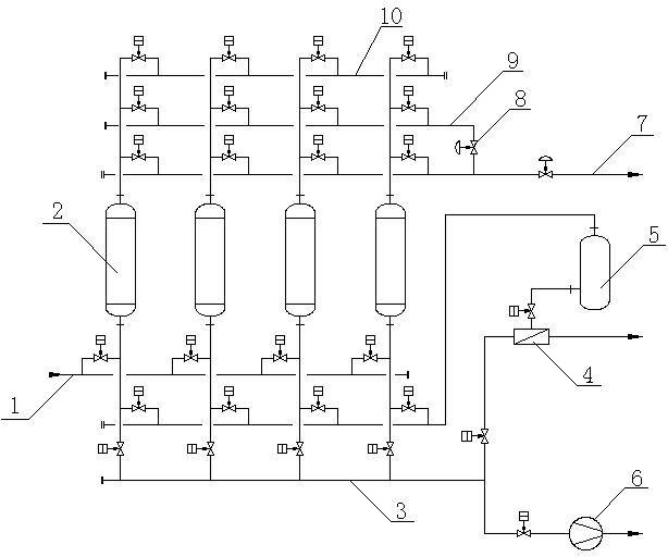 One-stage hydrogen separating and purifying method based on pressure swing adsorption membrane and device for realizing same