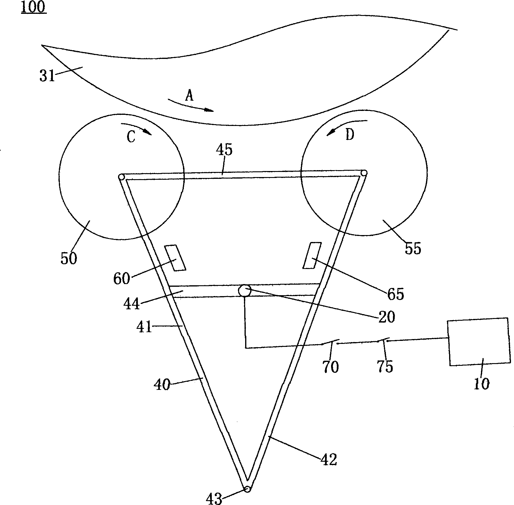 Uphill reversing-proof device of motor vehicle