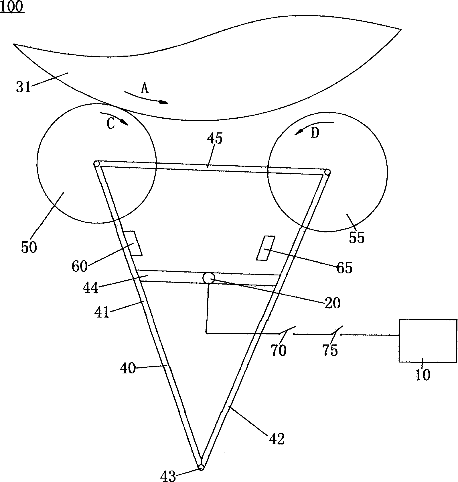 Uphill reversing-proof device of motor vehicle