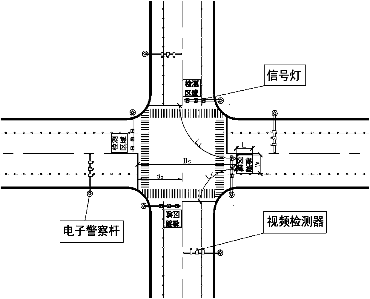 Intelligent detection-based overflow prevention and control method for traffic flow at outlet of single-point control intersection