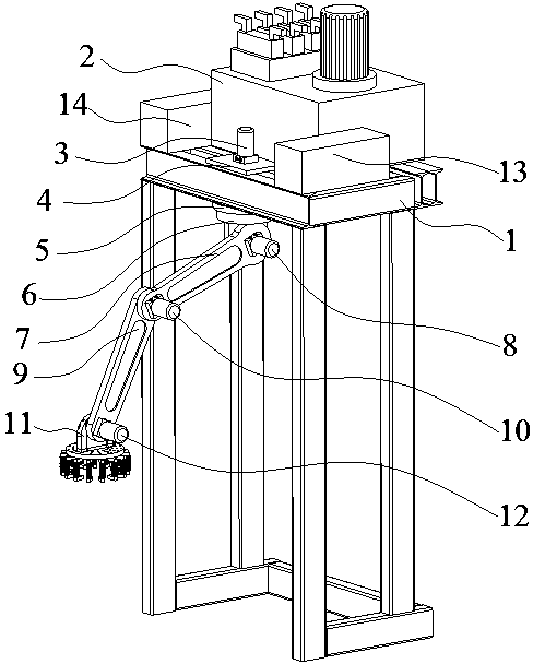 Hydraulic five-degree-of-freedom machine tool feeding and discharging manipulator