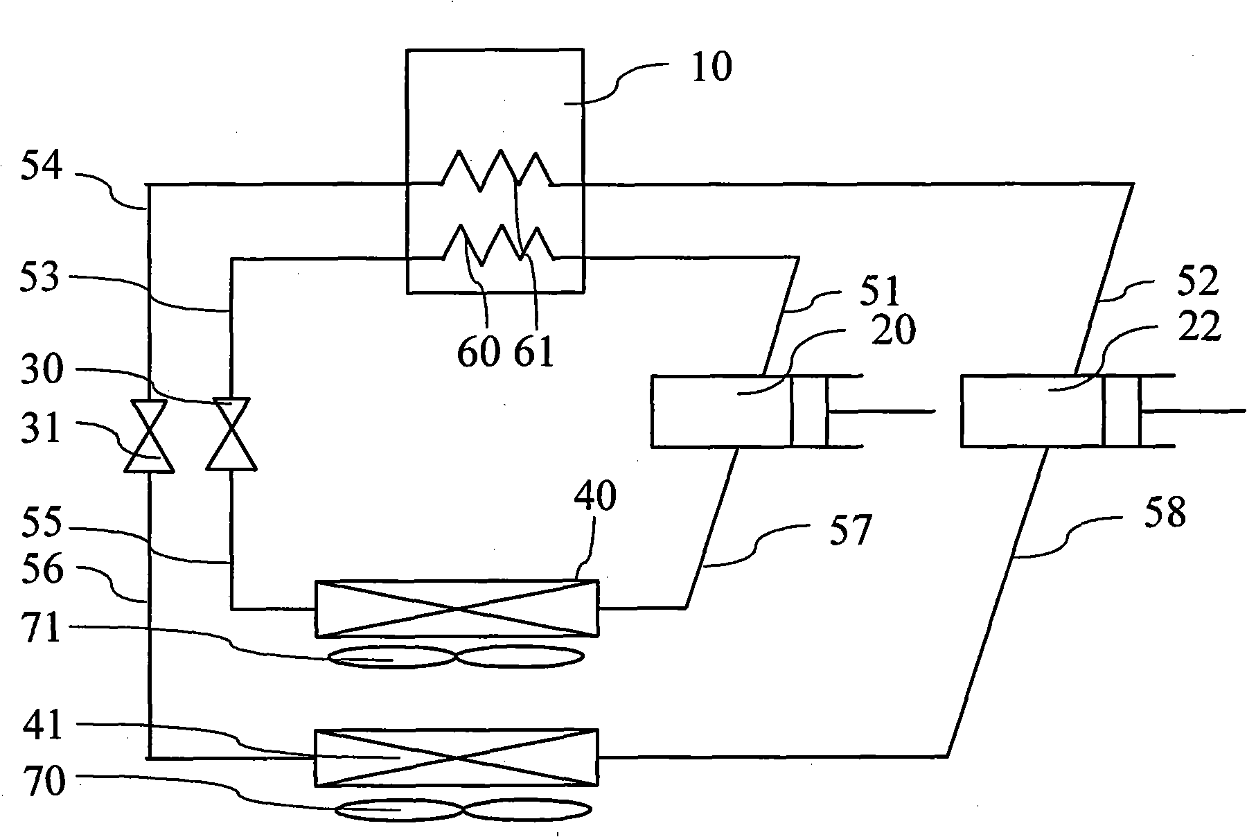 Parallelly-arranged double-circulating heat pump water heater