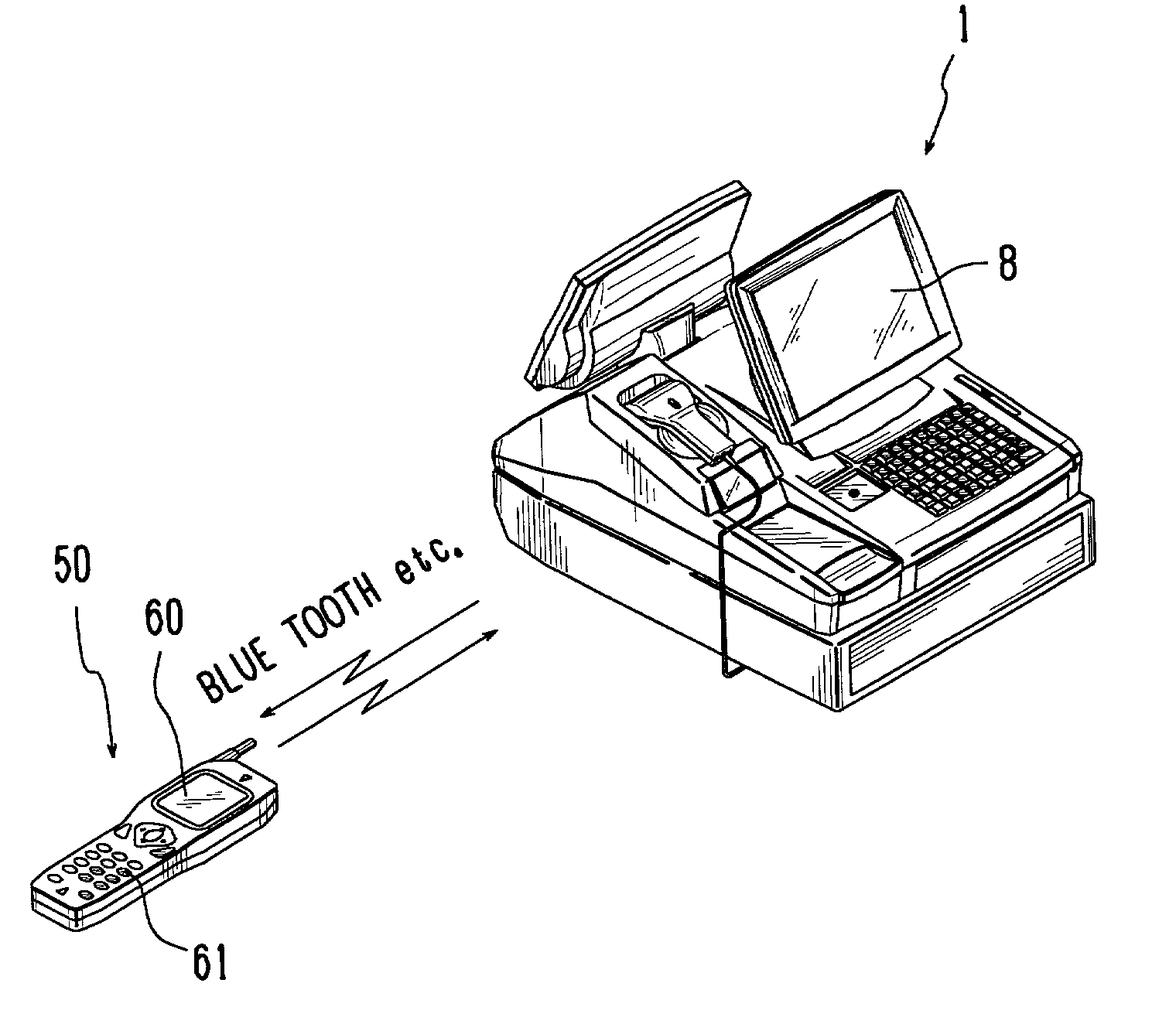 Sales data processing system, portable electronic terminal, and home delivery receiving method