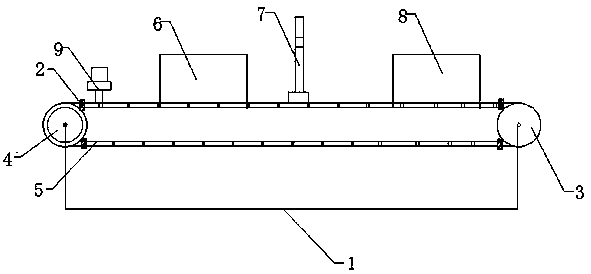 Adhesive pouring device of LED (light emitting diode) lamp