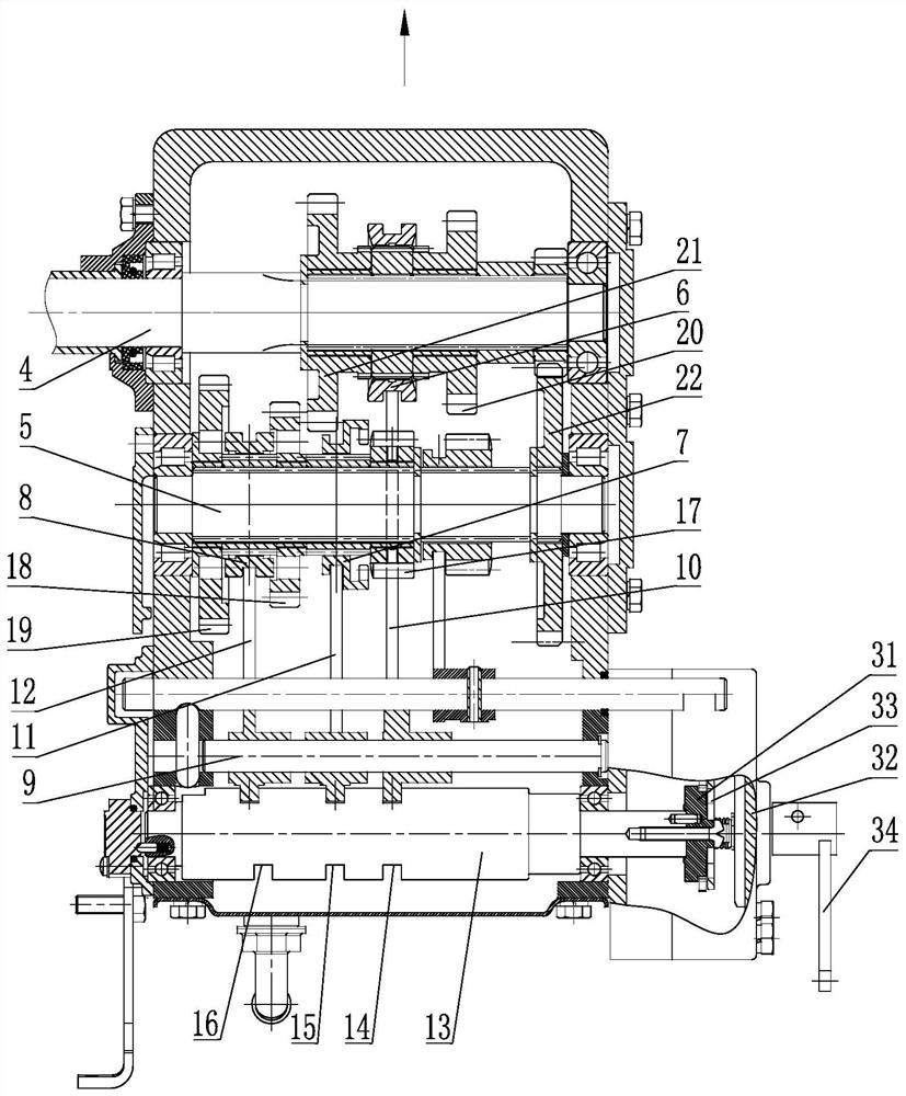 Three-wheeled automobile circulating type gear shifting conjoined rear axle