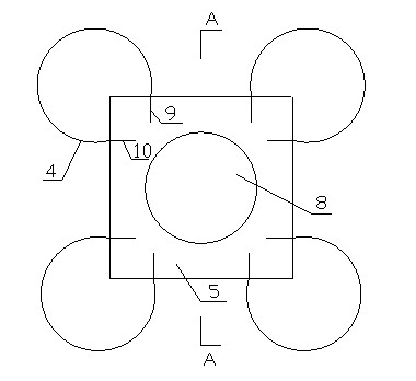 Composite lamination rubber-annular steel bar quake-isolating device