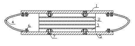 Composite lamination rubber-annular steel bar quake-isolating device