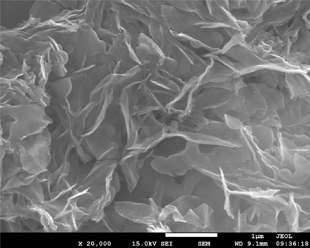 Method for preparing nano flaky nitrogen-containing porous carbon material