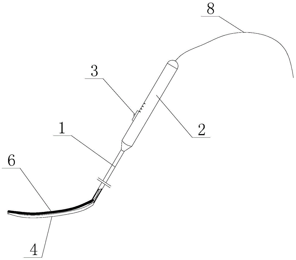 Electrotome used for incising pericardium under endoscope