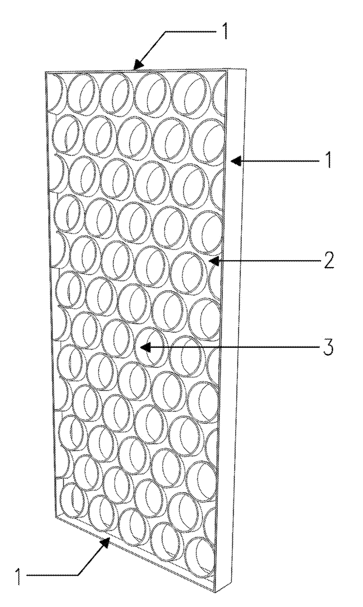 Solar shading panel for north and south sides