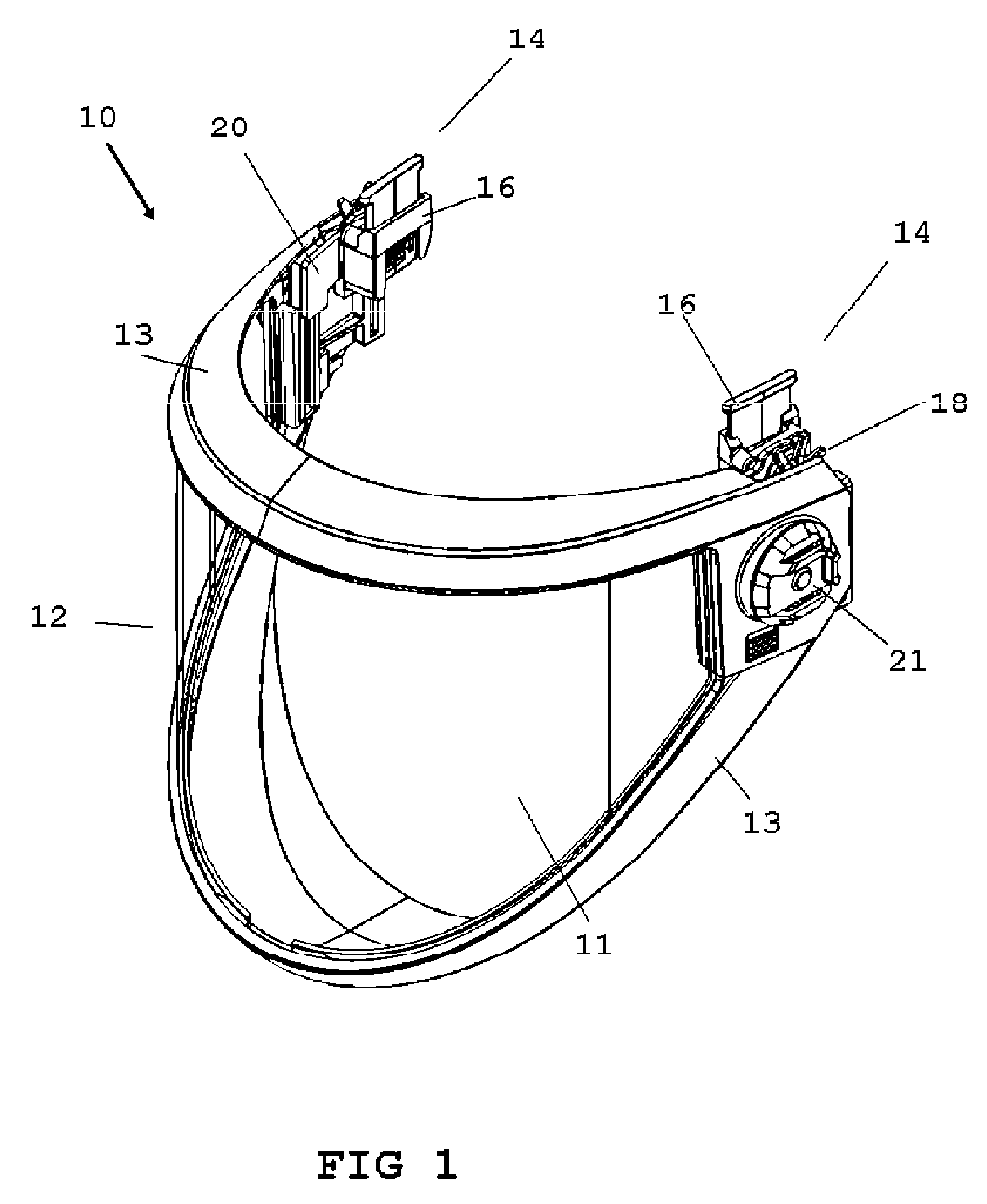 Weight balancing face shield