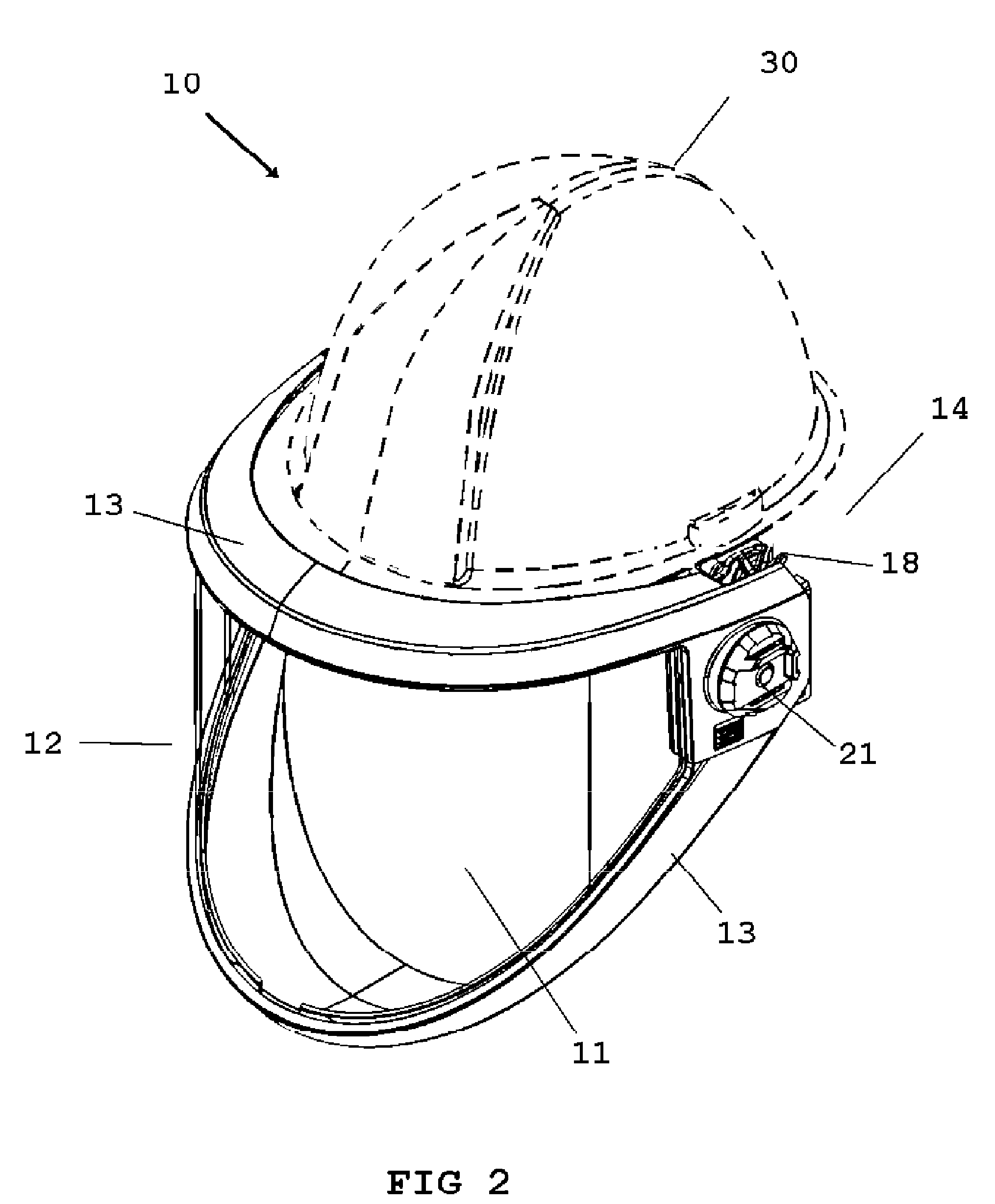 Weight balancing face shield