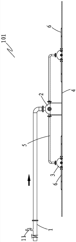 Incoming water distribution system of leachate anaerobic reactor