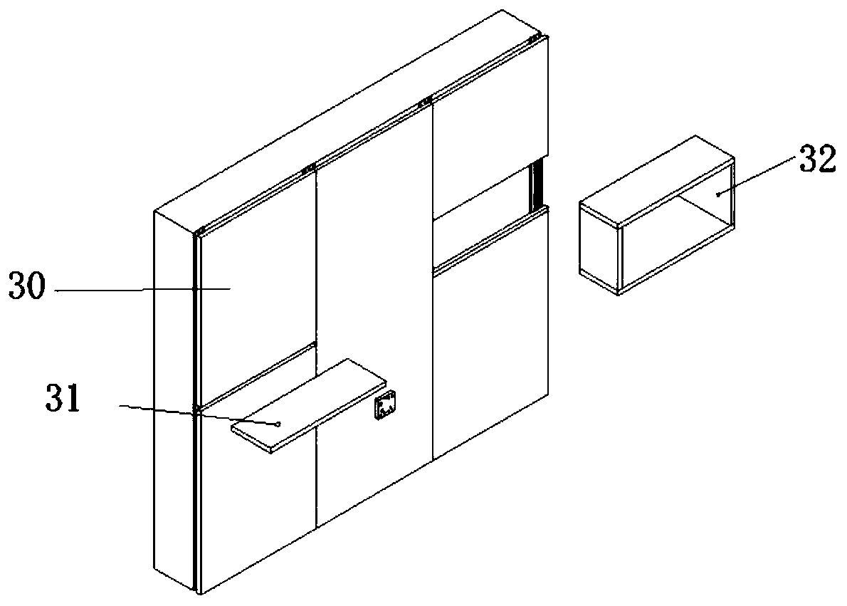 Engineering home wall hanging mounting method and engineering home wall hanging structure