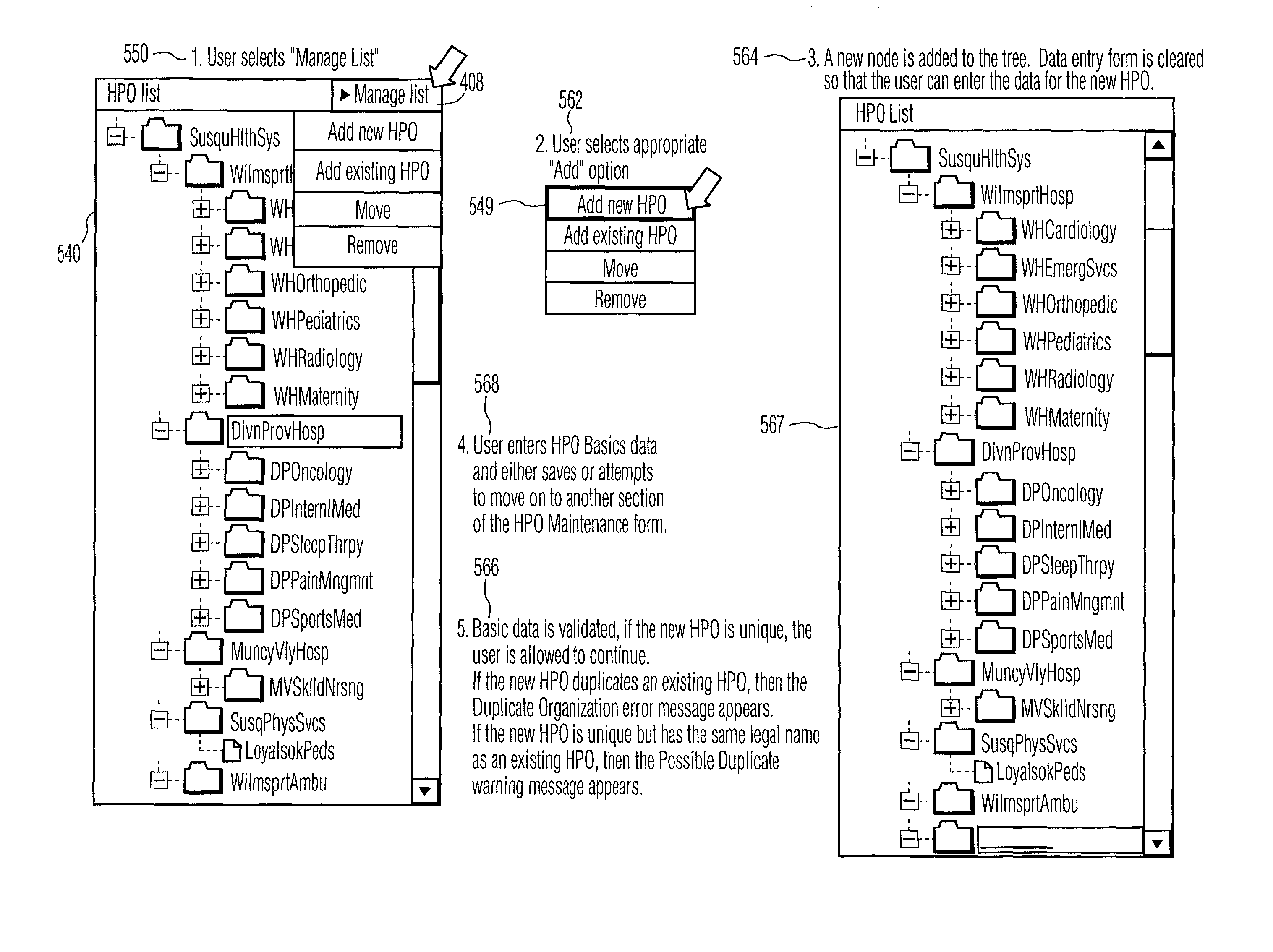 User interface system for maintaining organization related information for use in supporting organization operation