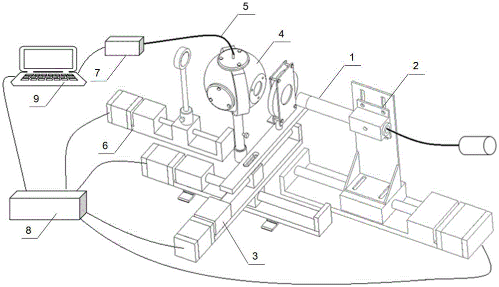 Device and method for detecting optical property parameters of agricultural products in continuous spectrum