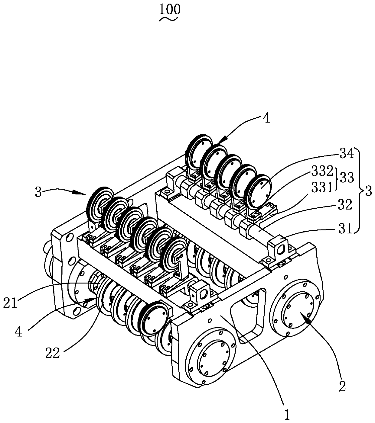 Spindle system of sliver breaking machine