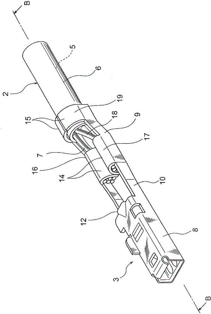 Terminal with wire, manufacturing method of terminal with wire, and wire harness