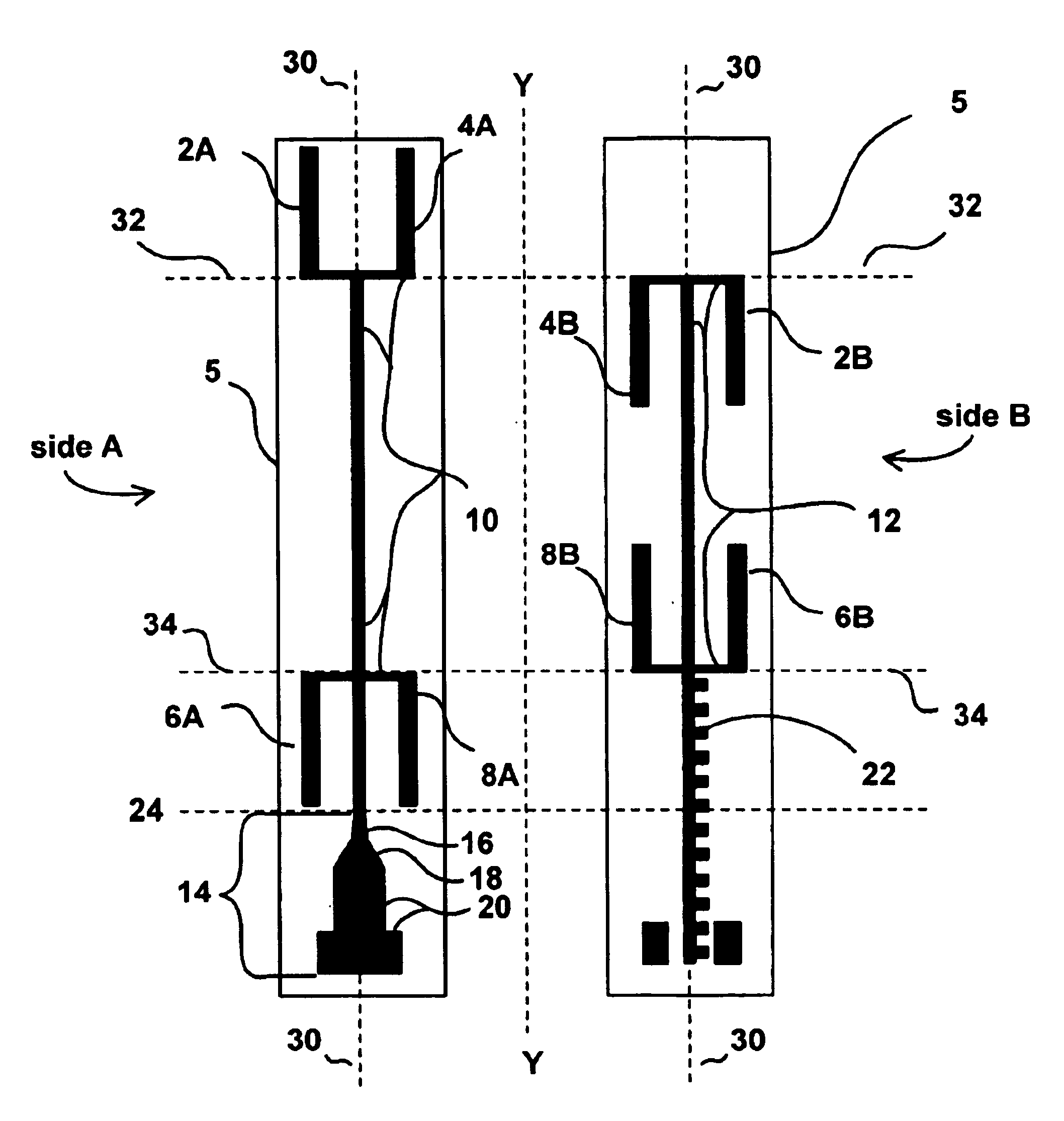 Planar high-frequency antenna