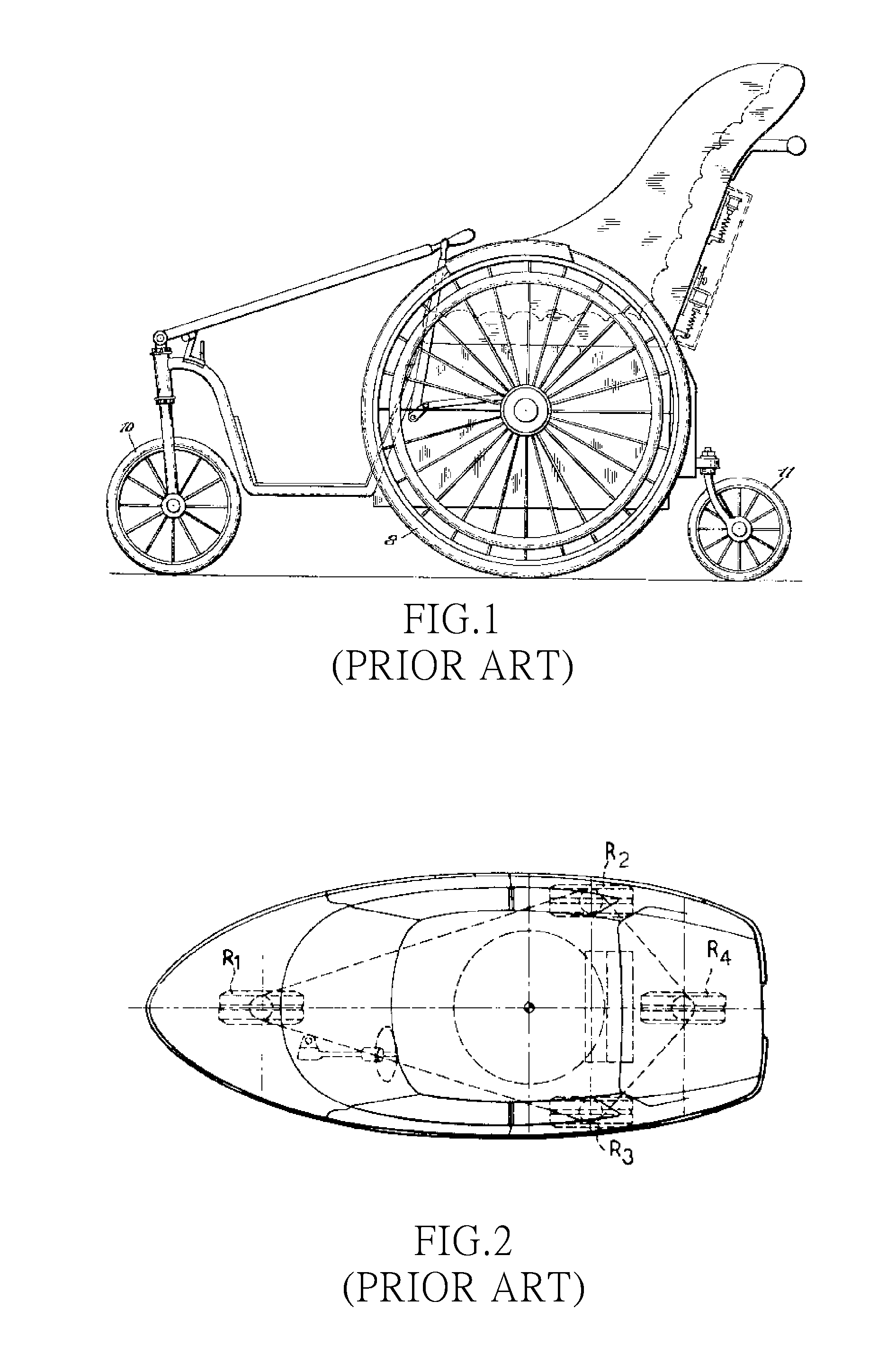 Wheel Arrangement For A Four-Wheeled Vehicle