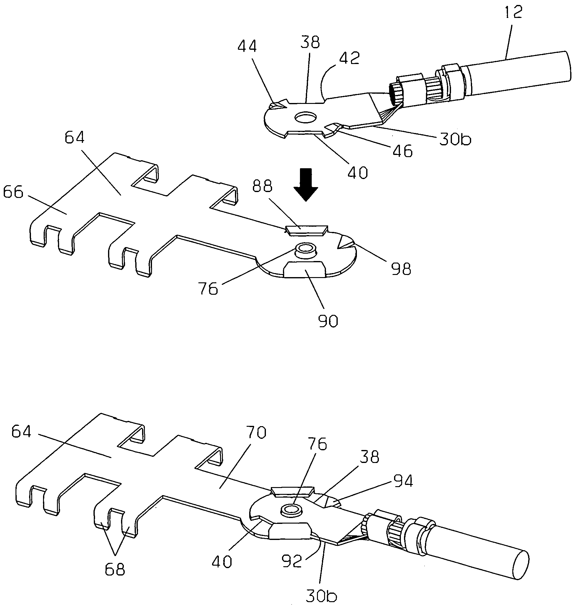 Twist-lock terminal connection system