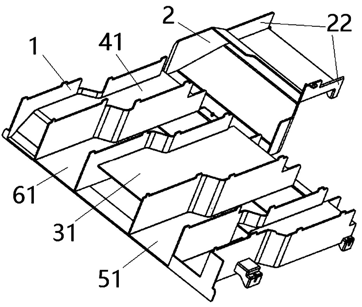 Rear hard disk cooling structure