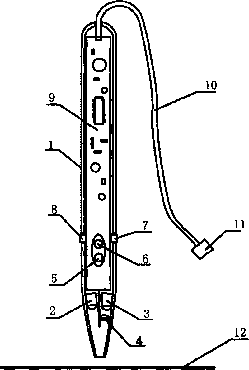 Pen-shaped mouse of notebook computer