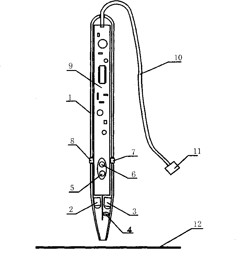 Pen-shaped mouse of notebook computer