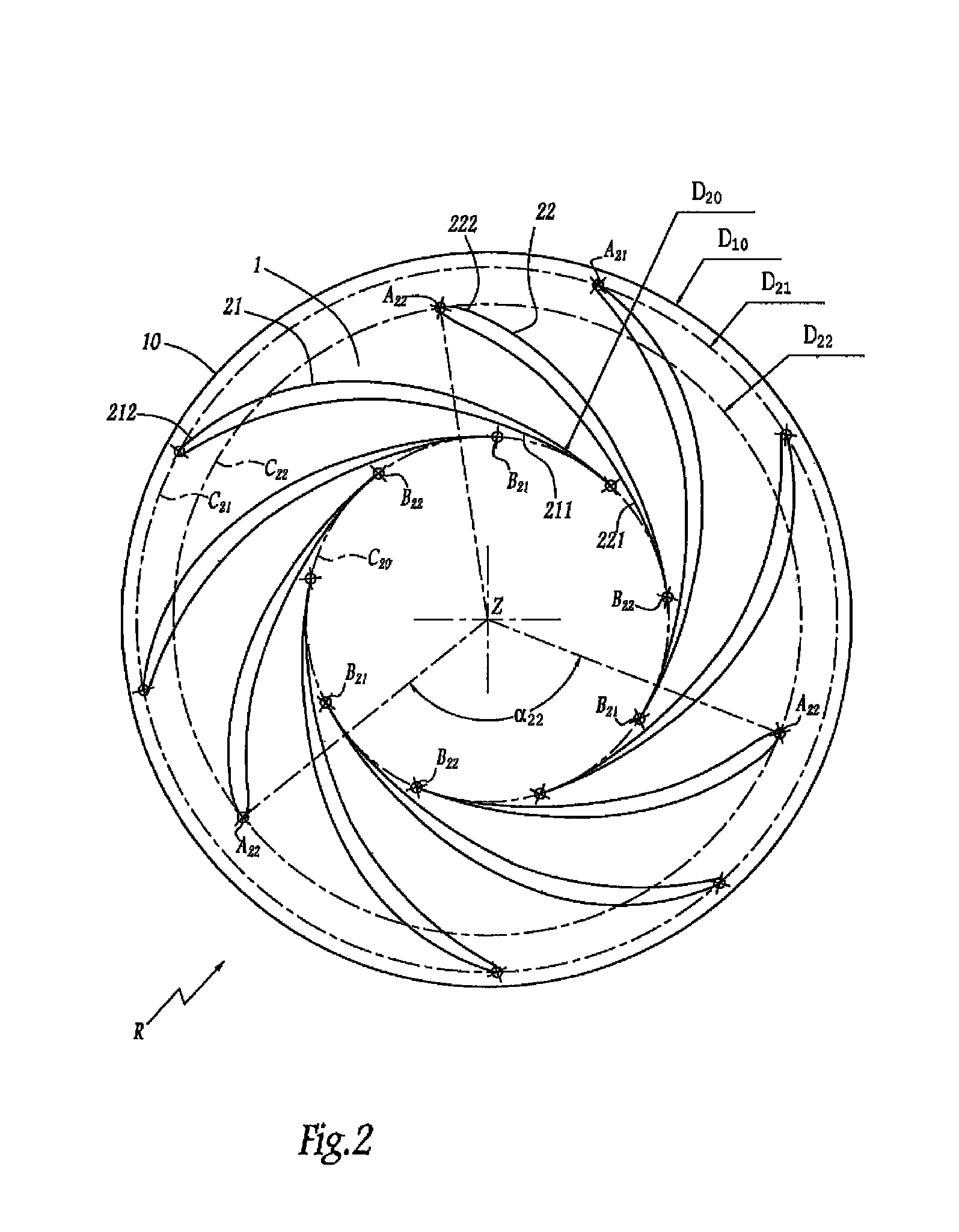 Wheel for a hydraulic machine, a hydraulic machine including such a wheel, and an energy conversion installation equipped with such a hydraulic machine