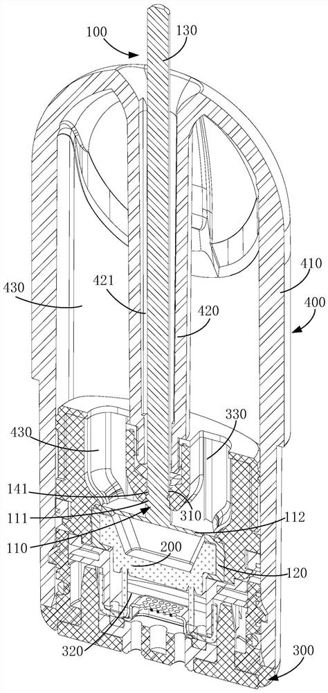 Sealing element, atomizer and electronic atomization device