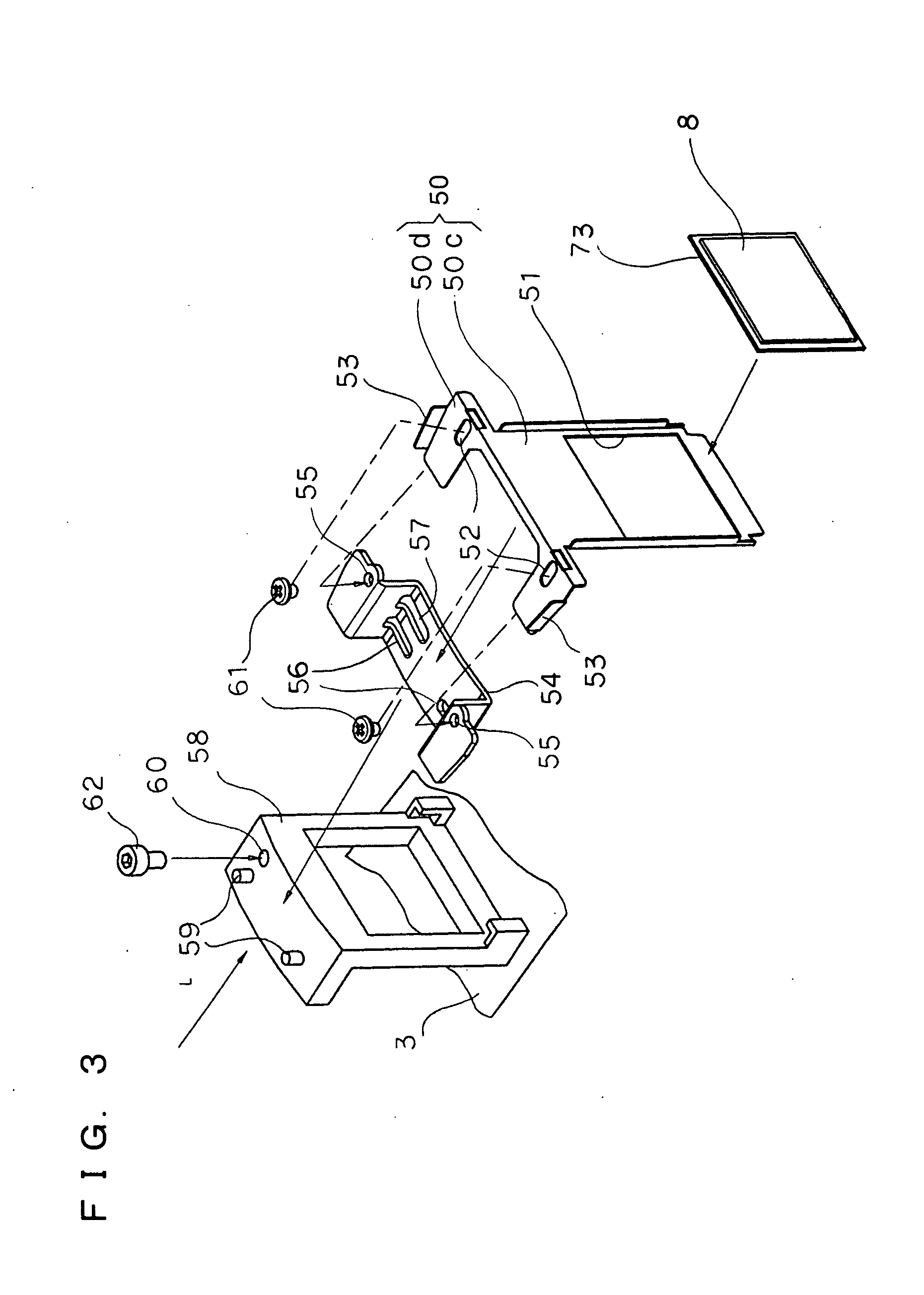 Projector and liquid crystal panel unit for use in projector