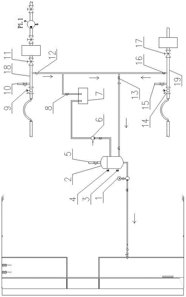 Pipe replacing and slurry discharging device for slurry shield and slurry discharging mode