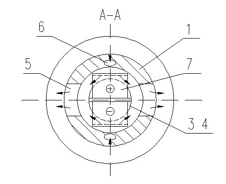 Flexible connecting device for generator rotor conducting rod