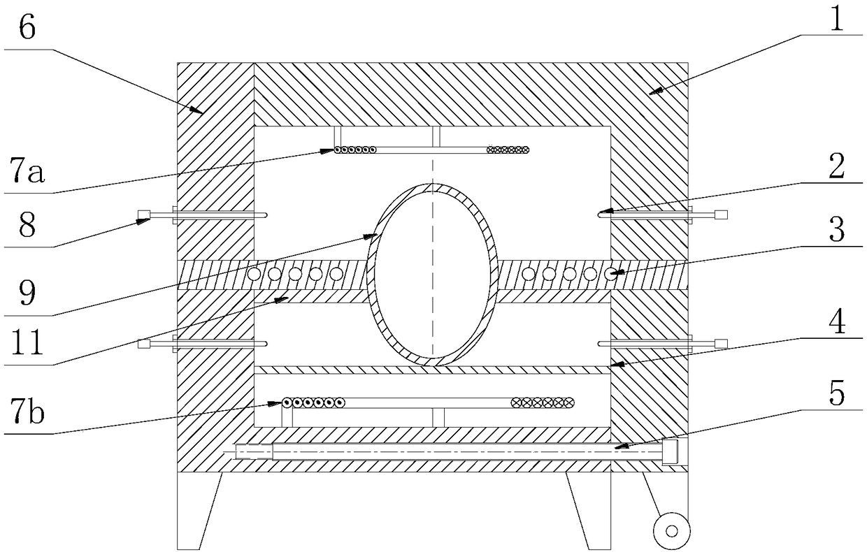 A hot-pressed tee tube blank zone heating and temperature control equipment and its heating and temperature control method