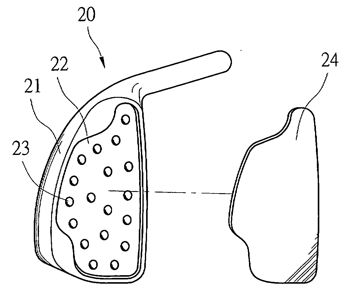 Back recess balance weight structure for golf club heads