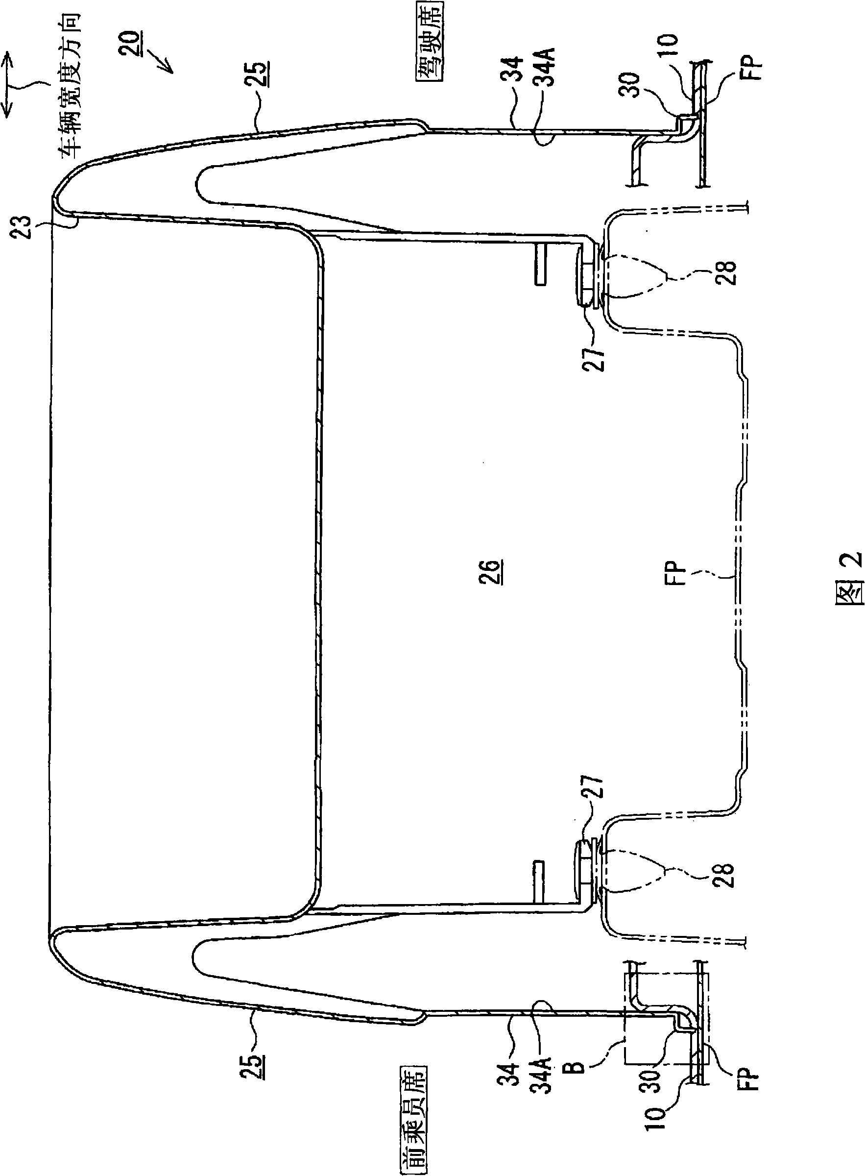 Vehicular floor type control bench