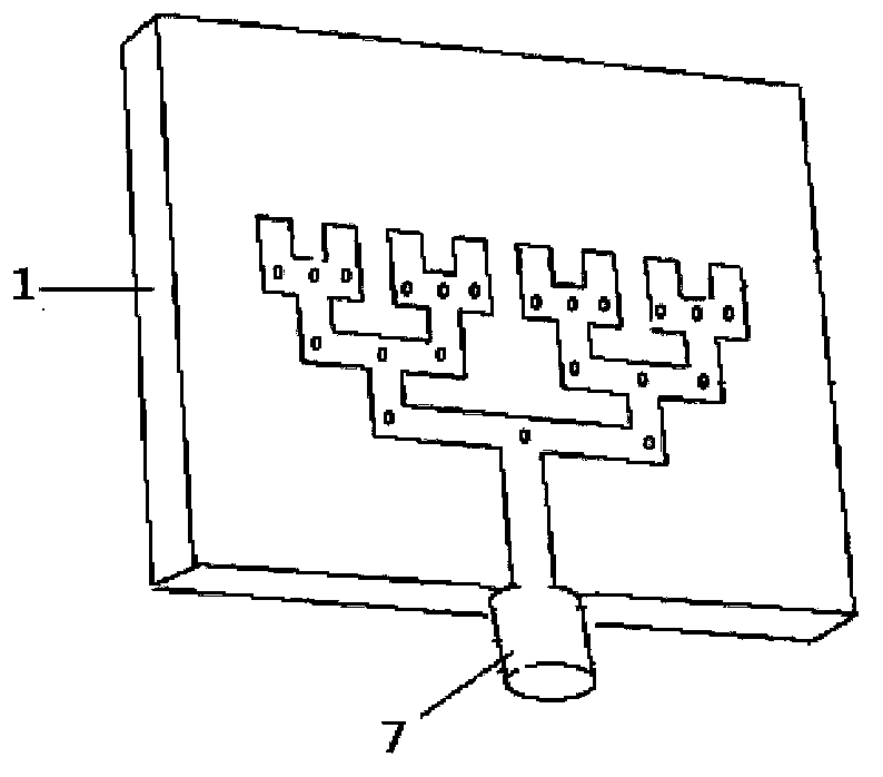 Higher-order improved dendriform fractal ultra-wideband trapped wave antenna with load hole