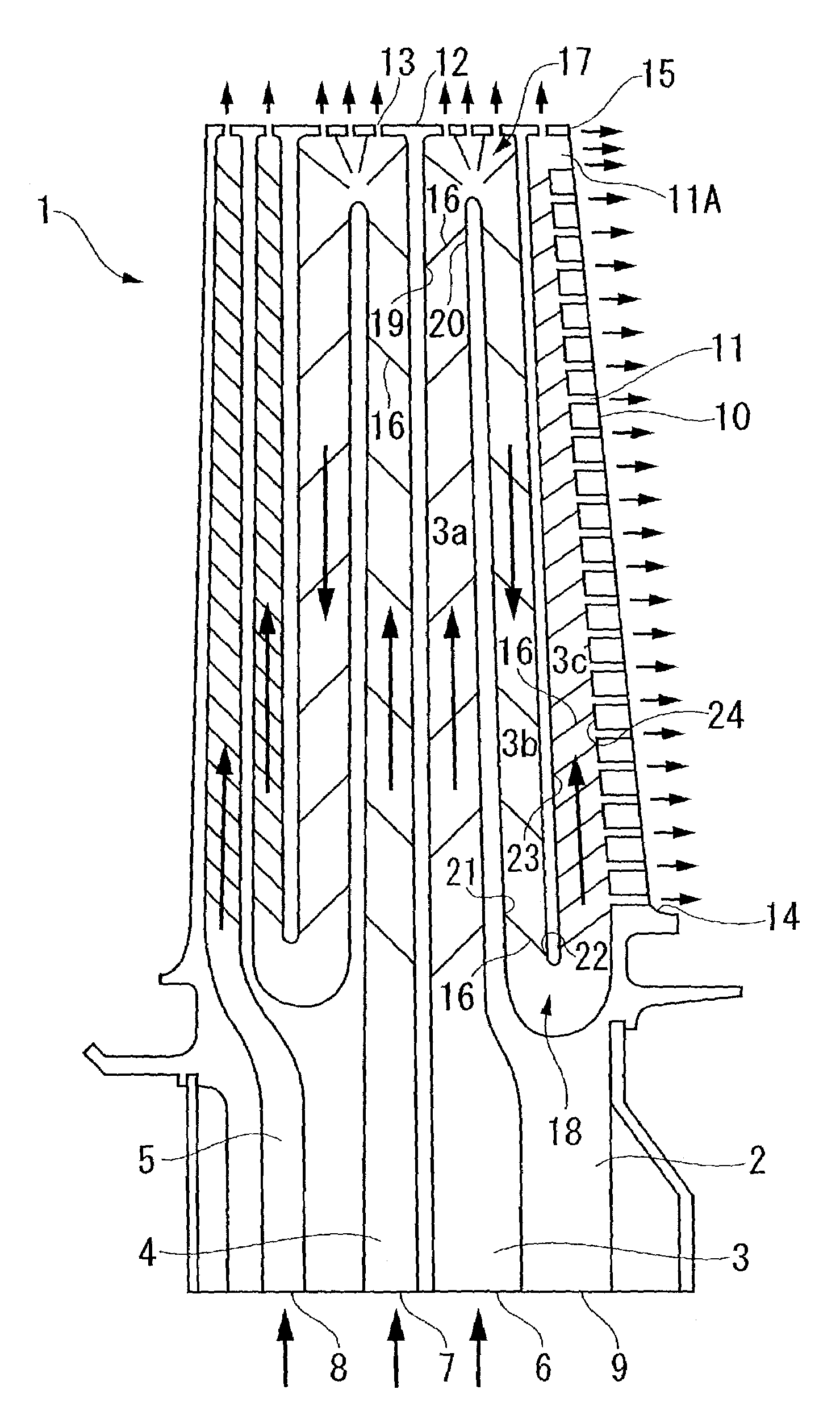 Turbine moving blade and gas turbine