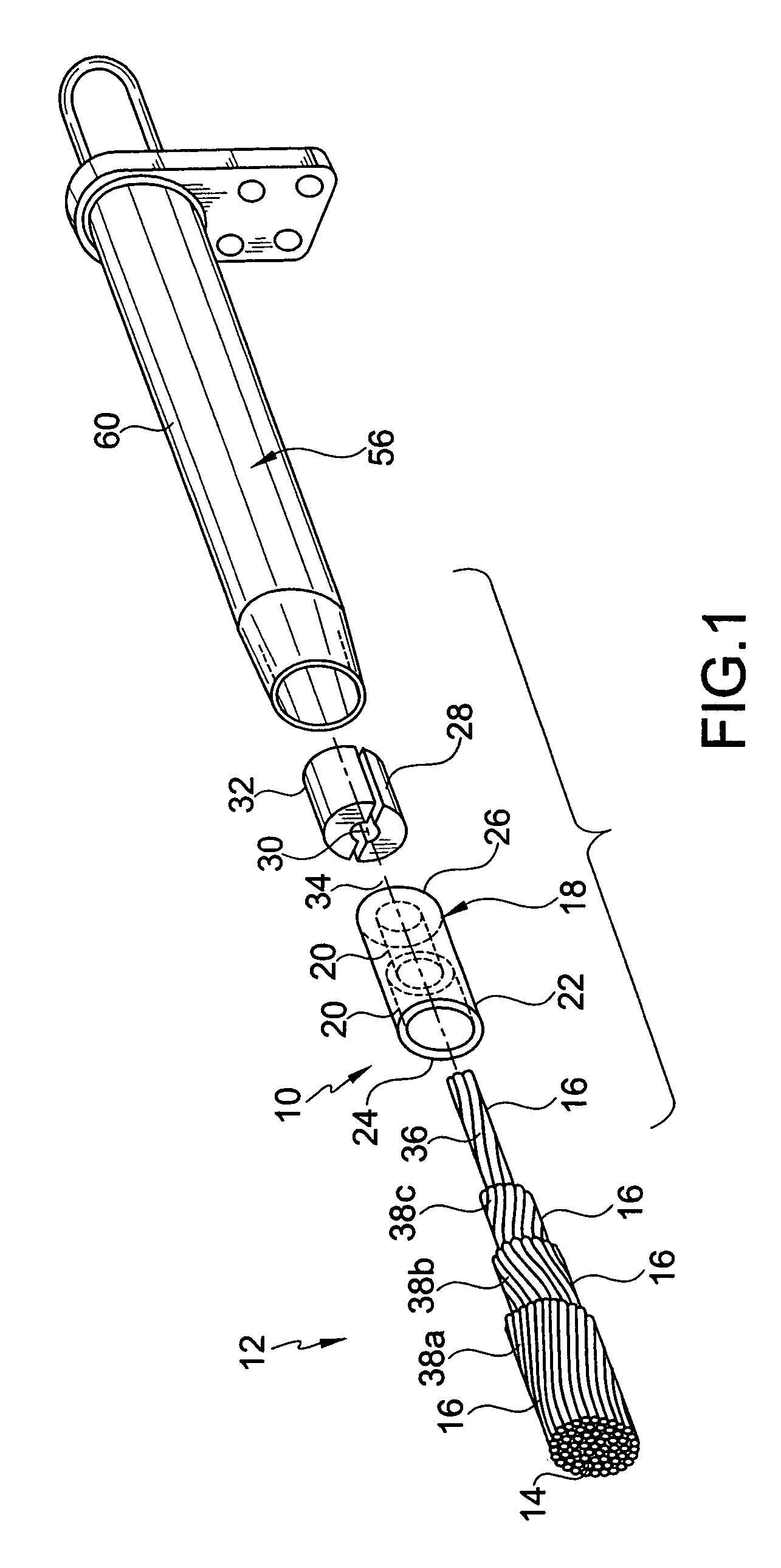 Compression connector assembly